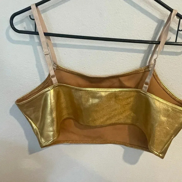 Weismann gold jacket and‎ gold cropped top size XL - Picture 5 of 6